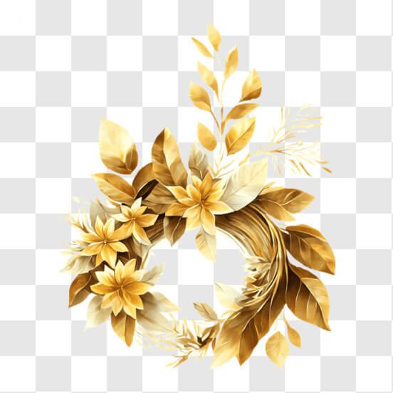 Gold Wreath PNG - Download Free & Premium Transparent Gold Wreath PNG ...