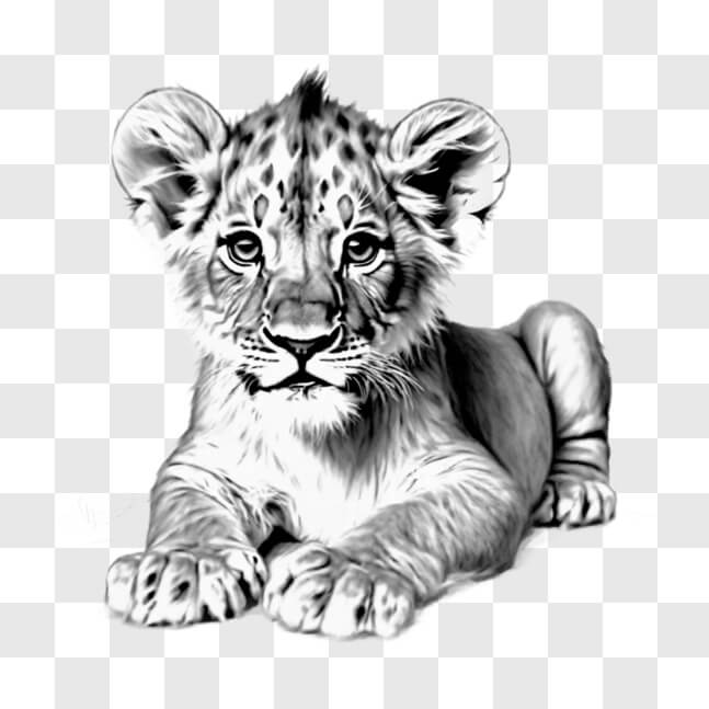 Lionceau Dessin Realiste