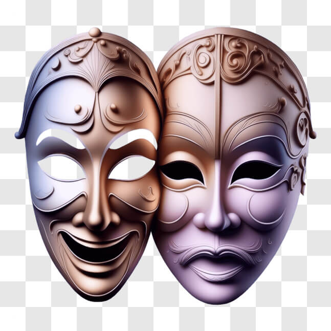 Thatrical Mask Types Download Colorful Theatrical Masks on Black Background PNGs Online ...