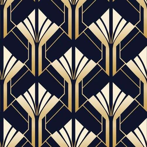 Download Art Deco Style Seamless Geometric Pattern in Gold and Black ...