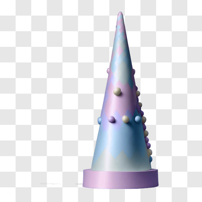 Download Colorful Beaded Cone Object - 3D Model PNG Online - Creative ...