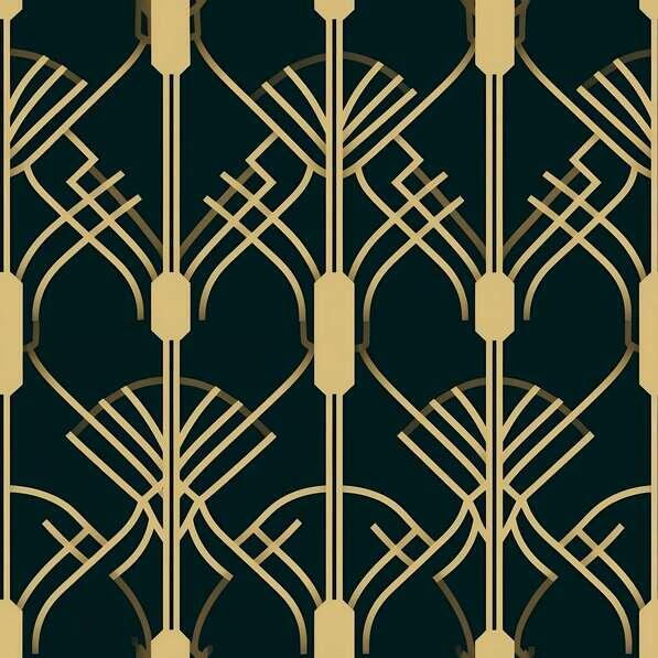 Download Art Deco Black and Gold Geometric Pattern from the Golden Age ...