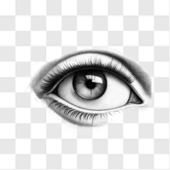 Download Realistic Black and White Drawing of a Woman's Eye Sketches ...