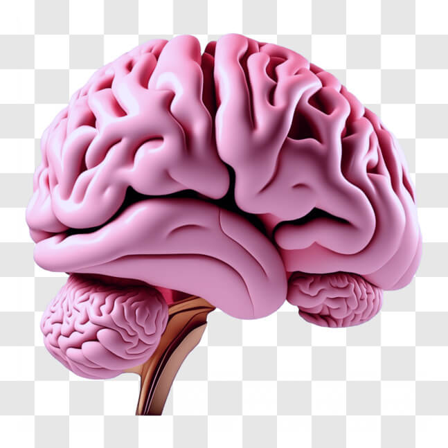 Download 3D Pink Human Brain Model PNGs Online - Creative Fabrica