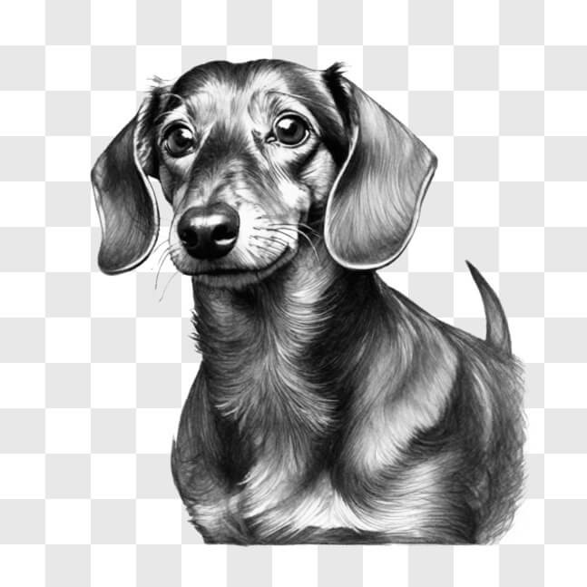 download-black-and-white-dachshund-drawing-sketches-online-creative