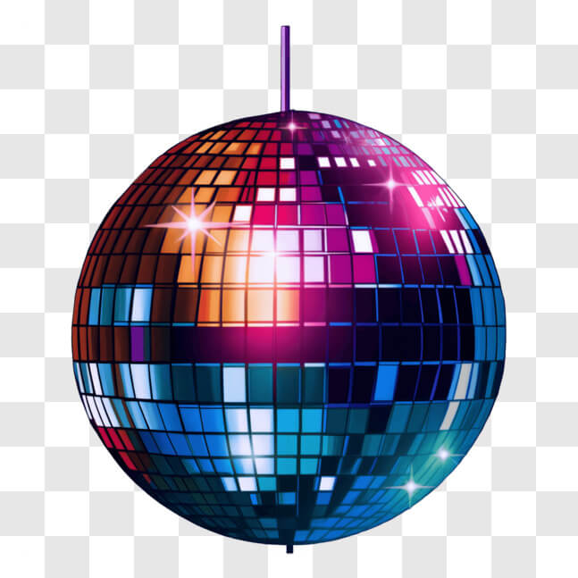 Download Colorful Disco Ball with Bright Lights PNGs Online - Creative ...