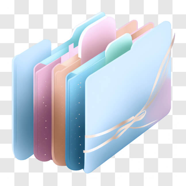 Download Colorful File Folder Icon with Ribbon PNGs Online - Creative ...
