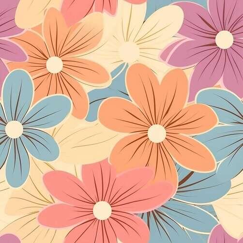 Colorful Floral Pattern for Wallpapers and Decorative Elements Colorful Floral Pattern for Wallpapers and Decorative Elements thumbnail