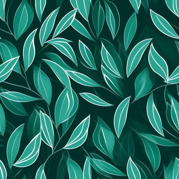 Download Seamless Green Leaves Pattern on Dark Background Patterns ...