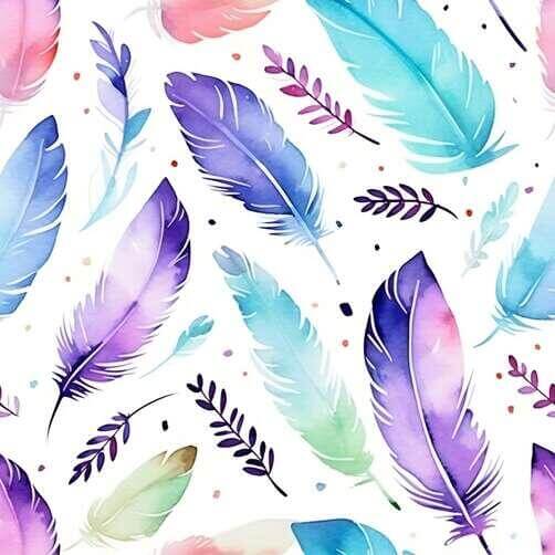 Colorful Watercolor Feathers Seamless Pattern Colorful Watercolor Feathers Seamless Pattern thumbnail