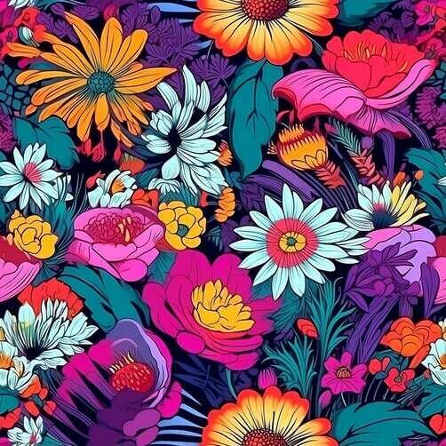 Colorful Floral Pattern for Wallpaper, Fabric, and Decor Colorful Floral Pattern for Wallpaper, Fabric, and Decor thumbnail