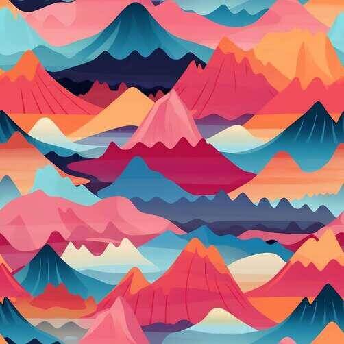 Colorful Mountain Seamless Pattern Colorful Mountain Seamless Pattern thumbnail