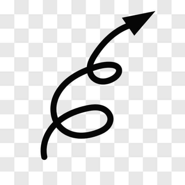 Download Black and White Spiral Arrow Drawing PNGs Online - Creative ...
