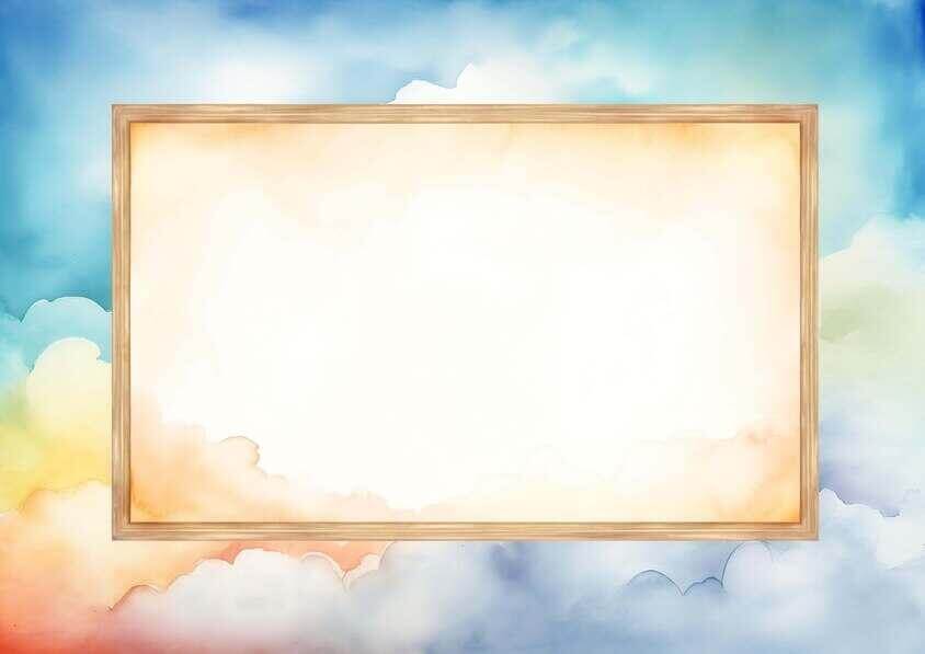 Download Colorful Clouds Wooden Frame Background Backgrounds Online ...