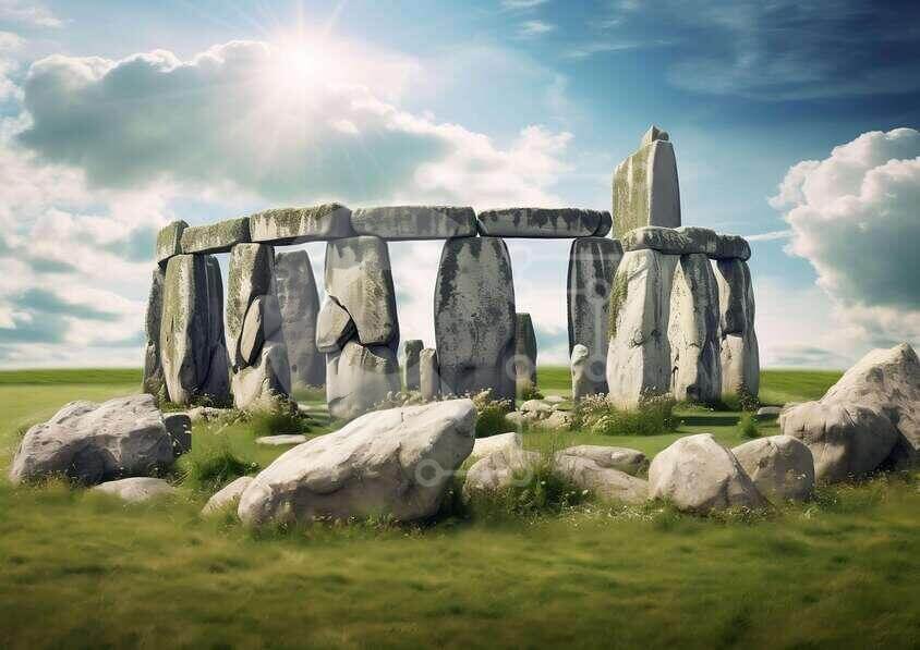 Ancient Stonehenge Monument in England stock photo | Creative Fabrica