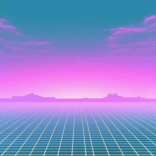 Download 80s Retro Gradient Background with Mountains and Clouds ...