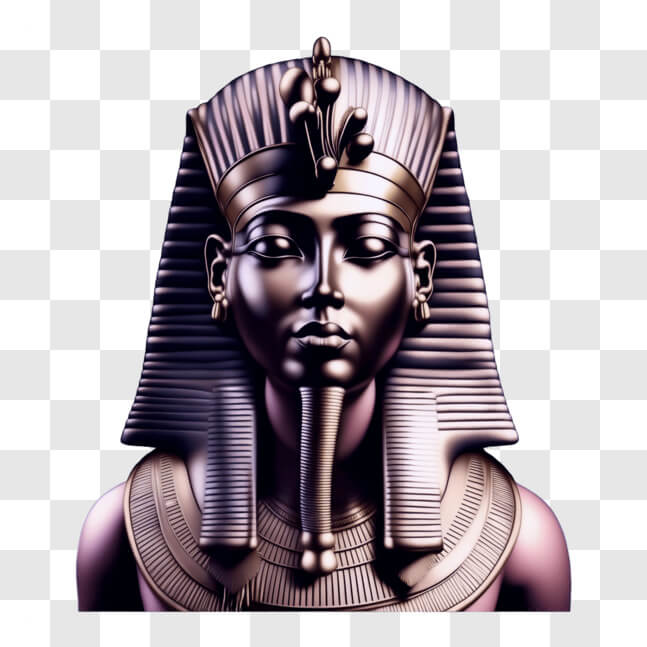 Download Egyptian Statue - Pharaoh Tutankhamun with Black Background ...