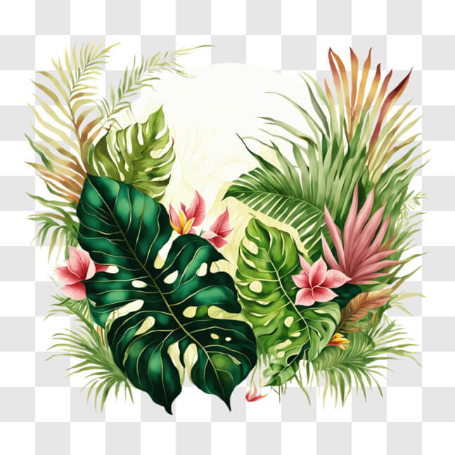 Download Tropical Moonlit Garden PNG Online - Creative Fabrica