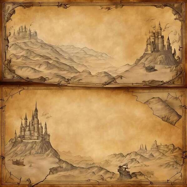 Download Old-fashioned Paper Panels with Castle Background Backgrounds ...