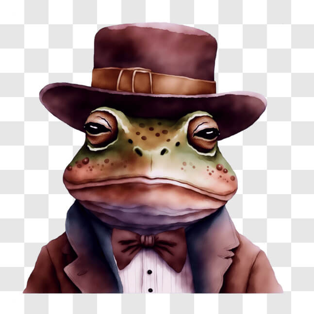Download Frog in Elegant Suit and Top Hat PNGs Online - Creative Fabrica