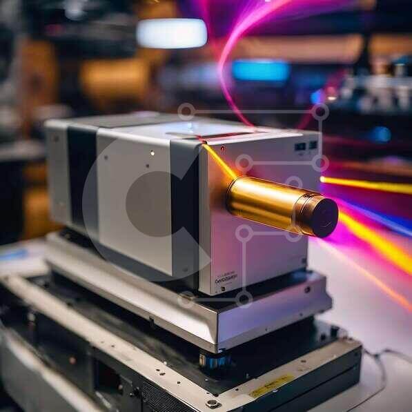 Machine and Equipment with Brightly Colored Light stock photo ...