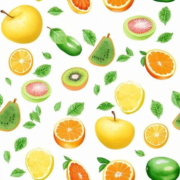 Patterns In Fruit Download Colorful Fruit Pattern with Oranges, Kiwis, and Lemons ...