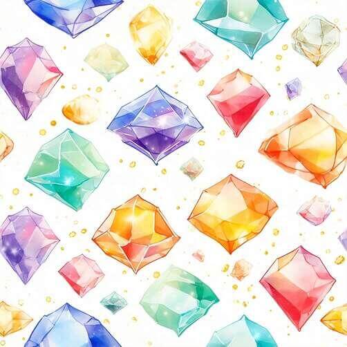 Colorful Diamond Seamless Pattern for Decorative and Educational Purposes thumbnail