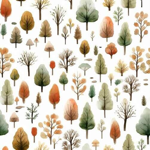 Colorful Autumn Tree Seamless Pattern Colorful Autumn Tree Seamless Pattern thumbnail