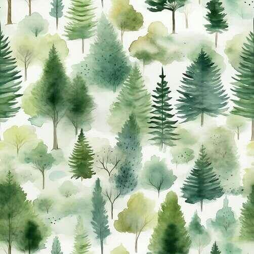 Seamless Green and White Forest Tree Pattern Seamless Green and White Forest Tree Pattern thumbnail
