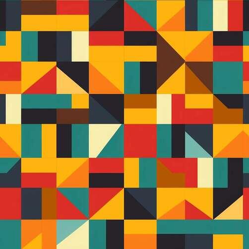 Colorful Abstract Pattern of Squares and Triangles Colorful Abstract Pattern of Squares and Triangles thumbnail