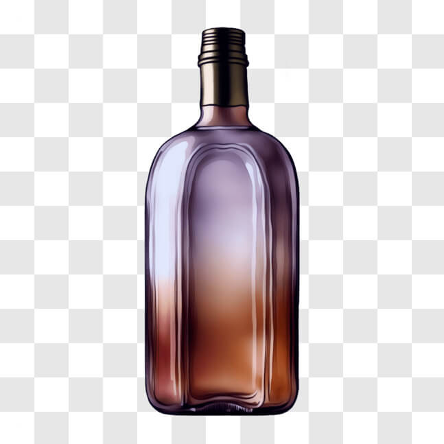 Download DarkColored Alcohol Bottle on Black
