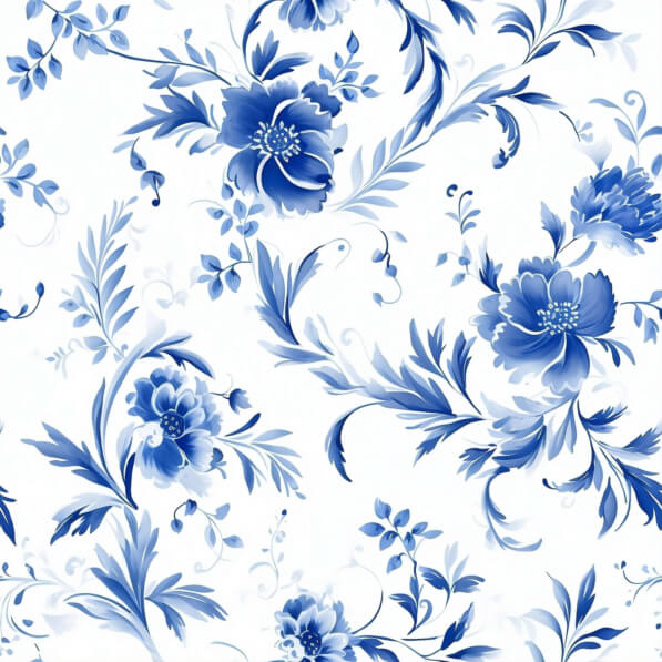 Download Blue and White Floral Pattern Background Patterns Online ...