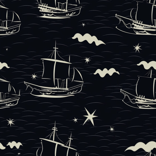 Download Seamless Nautical Ships Pattern Patterns Online - Creative Fabrica