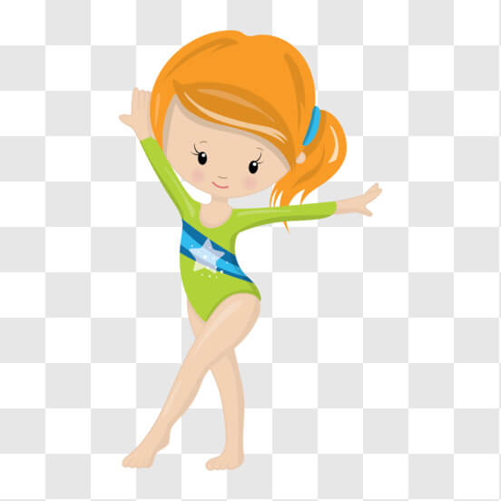 Young Girl Performing Gymnastics Routine Patterns Young Girl Performing Gymnastics Routine Patterns thumbnail