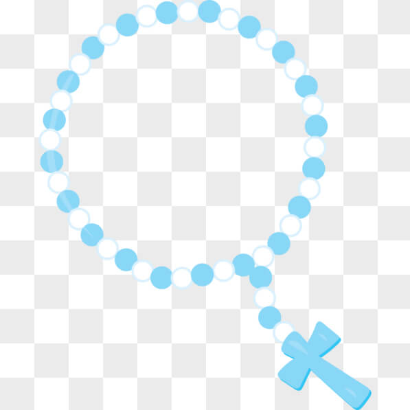 Ruarby Rozenkrans Kralen Kruis Hanger Ketting Mode Hals Sieraden Vrouwelijke Kettingen Plastic Materiaal Perfect Gift voor Meisjes Vrouwen, als de beschrijving