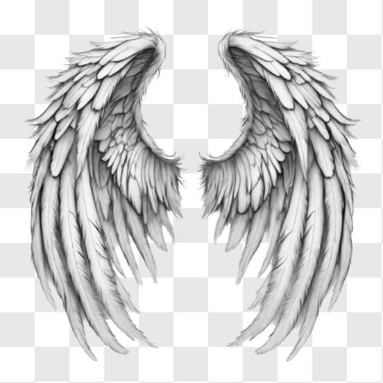 Download Black and White Angel Wings Tattoo on Forearm Sketches Online ...