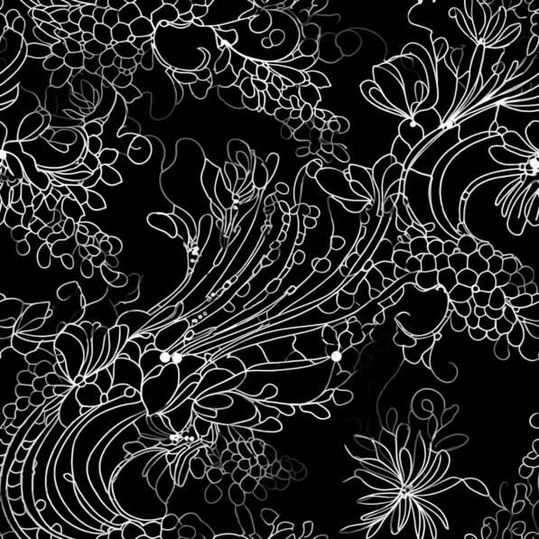 Download Black and White Seamless Floral Pattern Background Patterns ...
