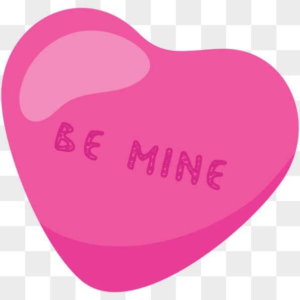Download Sweet 'Be Mine' Candy Heart for Valentine's Day PNG Online ...