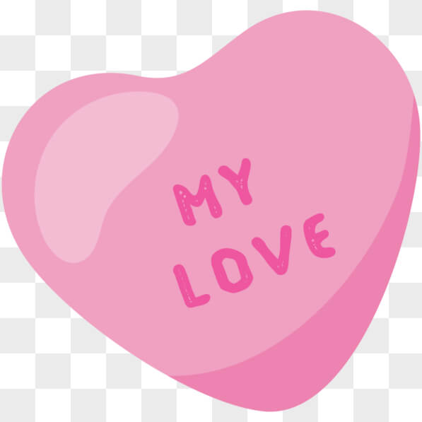 Download Sweet Valentine's Day Candy Heart PNG Online - Creative Fabrica