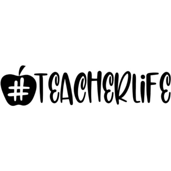Download Teacher Life Black and White Image with Apple and School Name ...