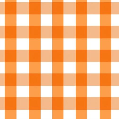 Orange and White Gingham Checkered Tablecloth Orange and White Gingham Checkered Tablecloth thumbnail