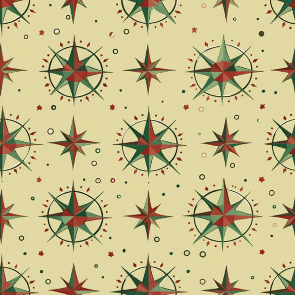 Download HolidayInspired Compass Circle Pattern for Home Decor
