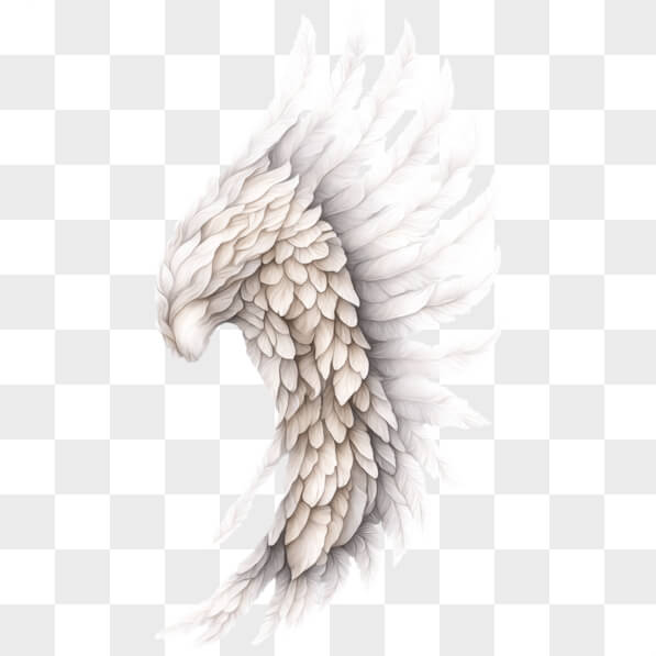 Download Angel Wing with White Feathers on Black Background PNGs Online ...