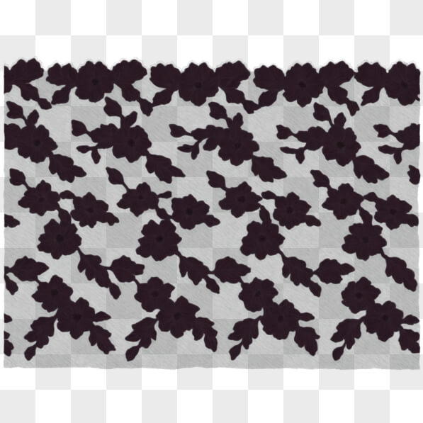 Download Elegant Black and Purple Floral Fabric PNG Online - Creative ...
