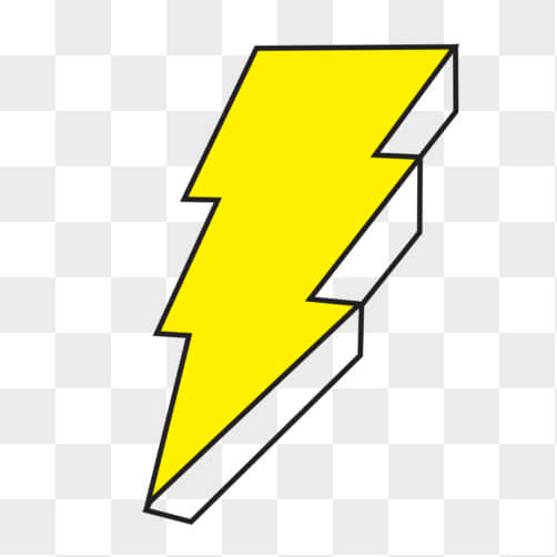 Download Yellow Lightning Bolt Icon on White Background PNGs Online ...