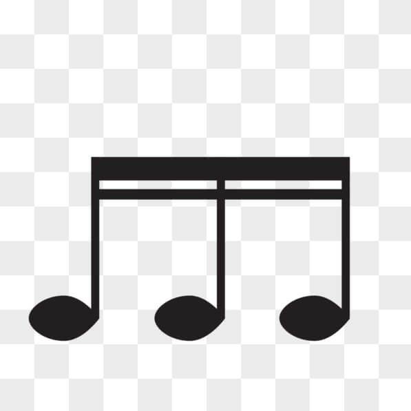 Download Musical Note with Two Notes PNGs Online - Creative Fabrica