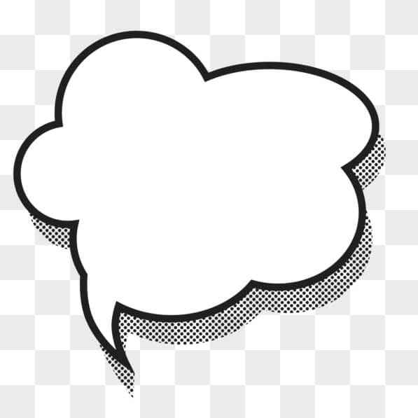 Download Black and white speech bubble on empty background PNGs Online ...