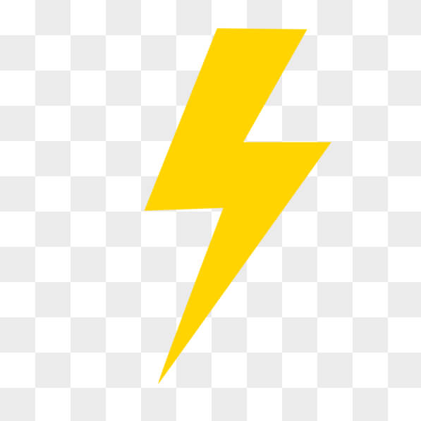 Download Bright and Energetic Yellow Lightning Bolt Symbol PNG Online ...