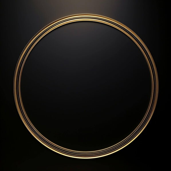Download Gold Circle Frame on Black Background Backgrounds Online ...