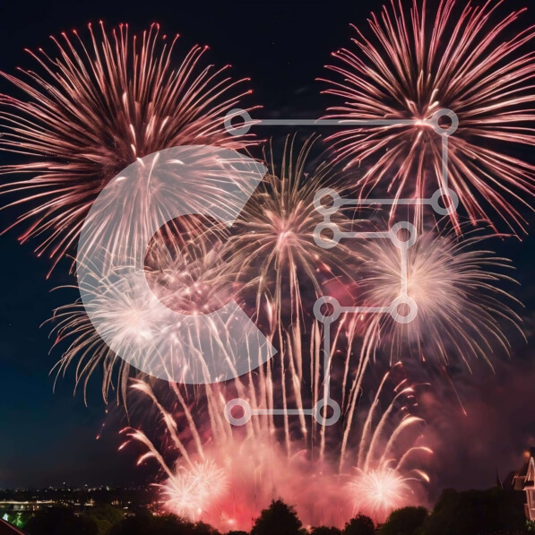 Pink Firework Store Vibrant Pink and White Fireworks Display stock photo | Creative Fabrica